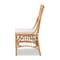 Baxton Studio Rose Modern Bohemian White Fabric Upholstered and Natural Brown Rattan Dining Chair 203-12589 - alternate 2